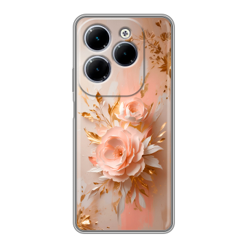 Силиконовый чехол на Infinix Hot 40 с принтом женский