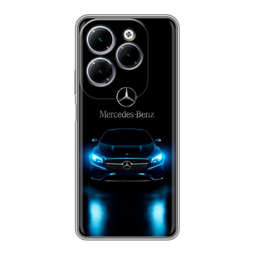Силиконовый чехол на Infinix Hot 40 с принтом Mercedes Мерседес Силиконовый чехол на Infinix Hot 40 с принтом Mercedes Мерседес