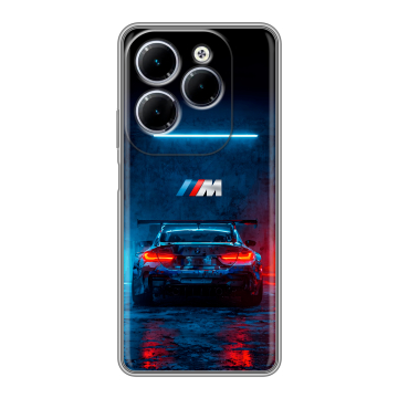 Силиконовый чехол на Infinix Hot 40 с принтом BMW БМВ Силиконовый чехол на Infinix Hot 40 с принтом BMW БМВ