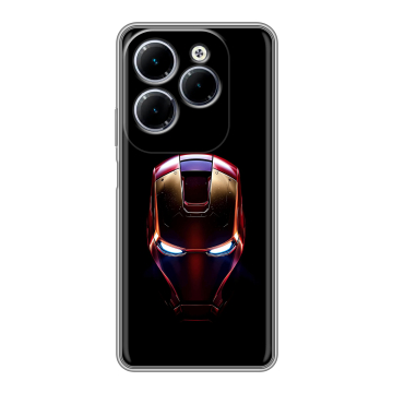 Силиконовый чехол на Infinix Hot 40 с принтом IronMan Железный человек Силиконовый чехол на Infinix Hot 40 с принтом IronMan Железный человек