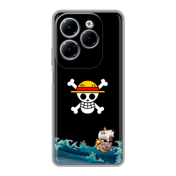 Силиконовый чехол на Infinix Hot 40 с принтом One Piece Ван Пис Силиконовый чехол на Infinix Hot 40 с принтом One Piece Ван Пис
