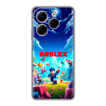 Силиконовый чехол на Infinix Hot 40 с принтом Roblox Роблокс Силиконовый чехол на Infinix Hot 40 с принтом Roblox Роблокс