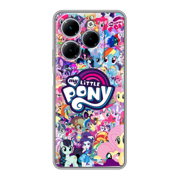 Силиконовый чехол на Infinix Hot 40 с принтом My little pony Дружба чудо Силиконовый чехол на Infinix Hot 40 с принтом My little pony Дружба чудо