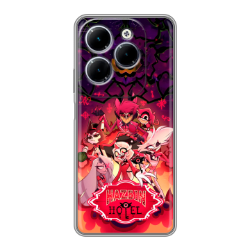 Силиконовый чехол на Infinix Hot 40 с принтом Hazbin Hotel Отель Хазбин Силиконовый чехол на Infinix Hot 40 с принтом Hazbin Hotel Отель Хазбин