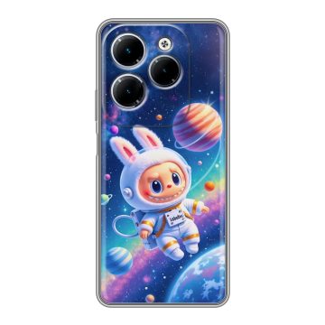 Силиконовый чехол на Infinix Hot 40 с принтом Labubu Лабубу Силиконовый чехол на Infinix Hot 40 с принтом Labubu Лабубу