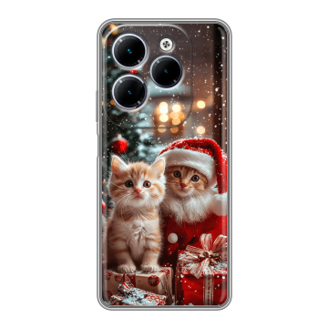 Силиконовый чехол на Infinix Hot 40 с принтом Новый год