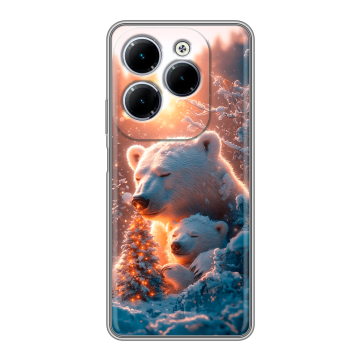 Силиконовый чехол на Infinix Hot 40 с принтом Новый год Силиконовый чехол на Infinix Hot 40 с принтом Новый год