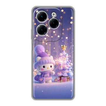 Силиконовый чехол на Infinix Hot 40 с принтом Новый год Силиконовый чехол на Infinix Hot 40 с принтом Новый год