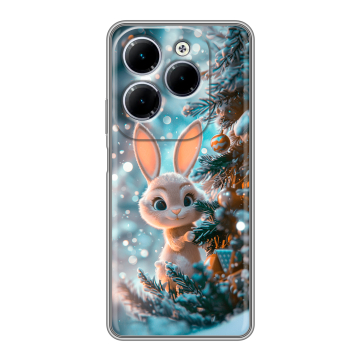 Силиконовый чехол на Infinix Hot 40 с принтом Новый год Силиконовый чехол на Infinix Hot 40 с принтом Новый год