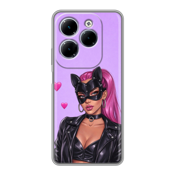 Силиконовый чехол на Infinix Hot 40 с принтом женский