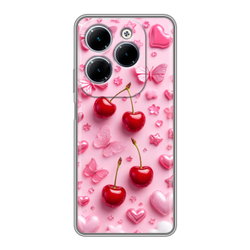 Силиконовый чехол на Infinix Hot 40 с принтом для девочек Силиконовый чехол на Infinix Hot 40 с принтом для девочек