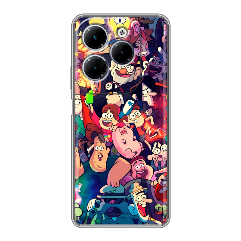 Силиконовый чехол на Infinix Hot 40 с принтом Gravity Falls Гравити Фолз Силиконовый чехол на Infinix Hot 40 с принтом Gravity Falls Гравити Фолз