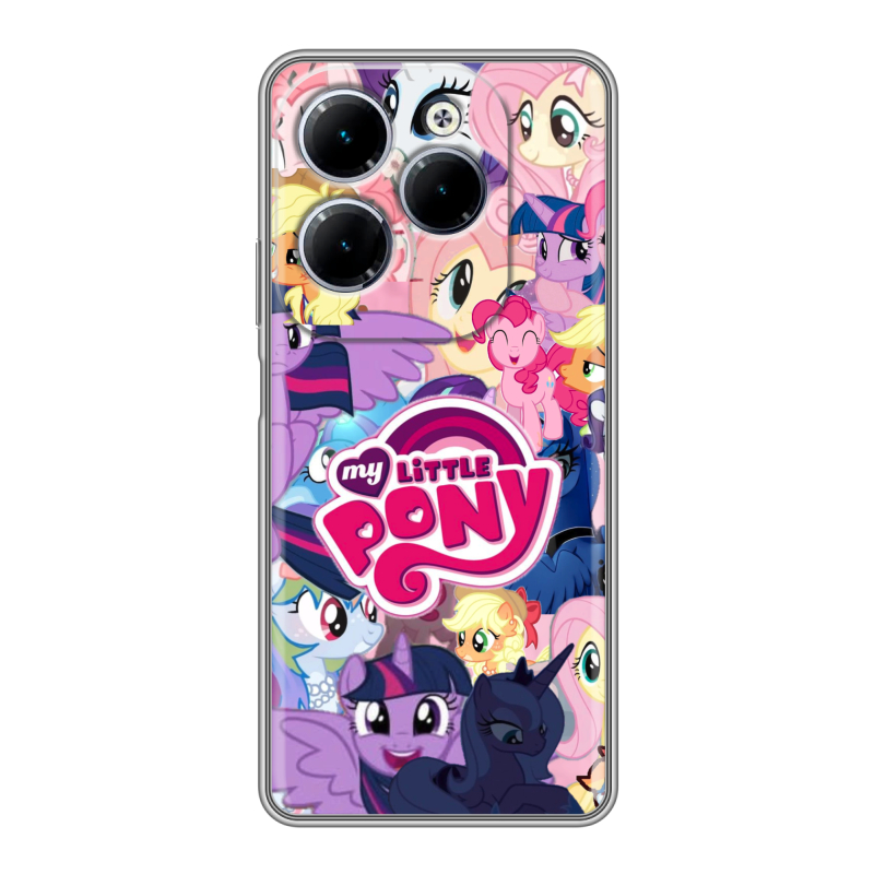 Силиконовый чехол на Infinix Hot 40 с принтом My little pony Дружба чудо Силиконовый чехол на Infinix Hot 40 с принтом My little pony Дружба чудо