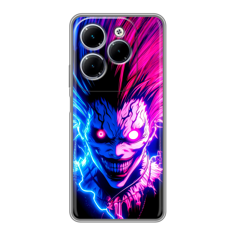 Силиконовый чехол на Infinix Hot 40 с принтом Death note Тетрадь смерти Силиконовый чехол на Infinix Hot 40 с принтом Death note Тетрадь смерти