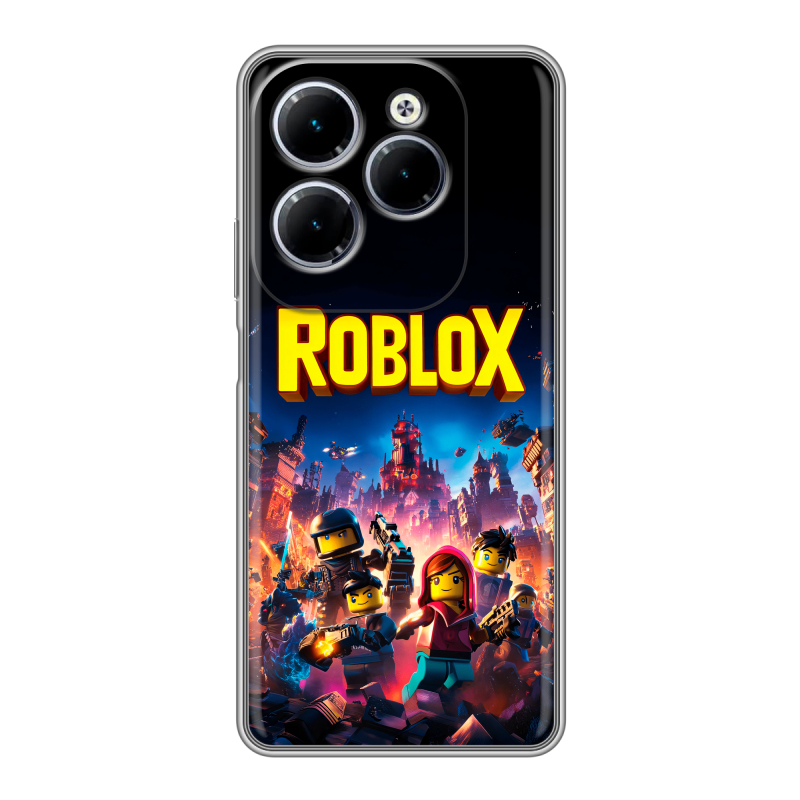 Силиконовый чехол на Infinix Hot 40 с принтом Roblox Роблокс Силиконовый чехол на Infinix Hot 40 с принтом Roblox Роблокс