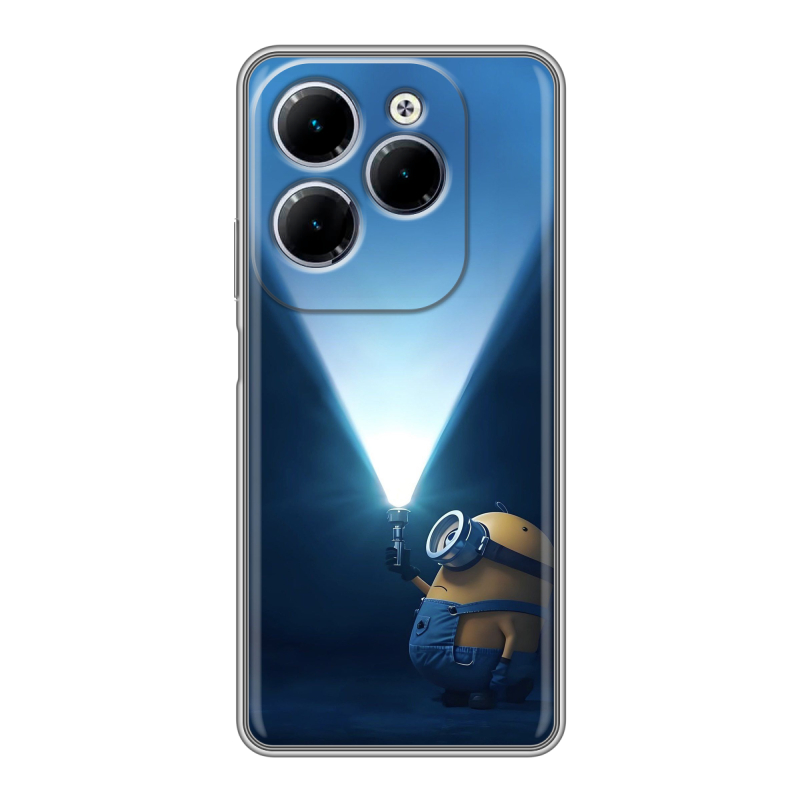 Силиконовый чехол на Infinix Hot 40 с принтом Миньоны Силиконовый чехол на Infinix Hot 40 с принтом Миньоны