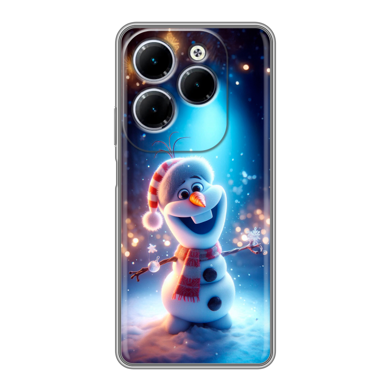 Силиконовый чехол на Infinix Hot 40 с принтом Новый год Силиконовый чехол на Infinix Hot 40 с принтом Новый год