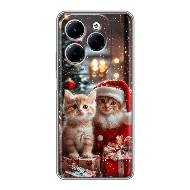 Силиконовый чехол на Infinix Hot 40 с принтом Новый год Силиконовый чехол на Infinix Hot 40 с принтом Новый год