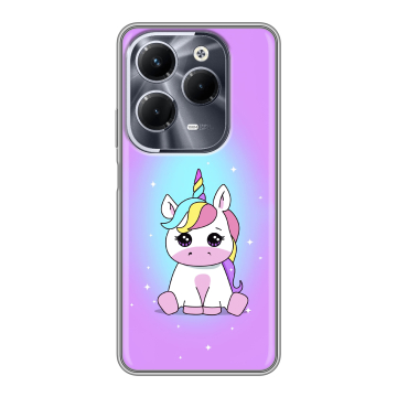 Силиконовый чехол на Infinix Hot 40 Pro с принтом Единорог