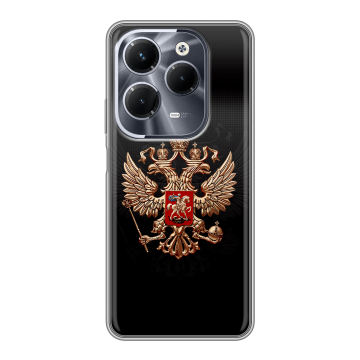 Силиконовый чехол на Infinix Hot 40 Pro с принтом Герб России