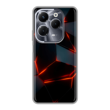 Силиконовый чехол на Infinix Hot 40 Pro с принтом Яркие абстракции