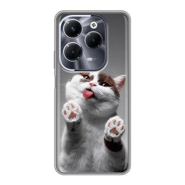 Силиконовый чехол на Infinix Hot 40 Pro с принтом Коты