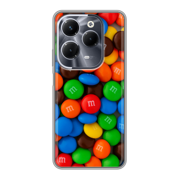 Силиконовый чехол на Infinix Hot 40 Pro с принтом Конфеты