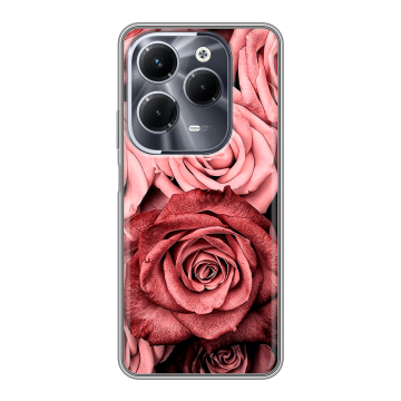 Силиконовый чехол на Infinix Hot 40 Pro с принтом Цветы розы