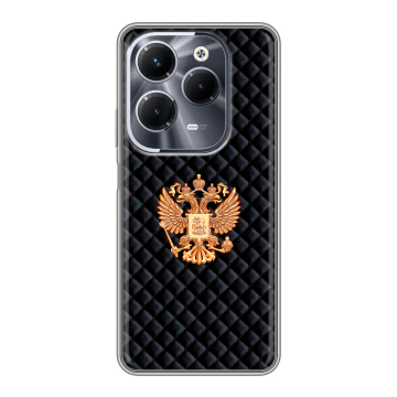 Силиконовый чехол на Infinix Hot 40 Pro с принтом Герб России принт Силиконовый чехол на Infinix Hot 40 Pro с принтом Герб России принт