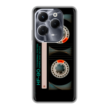 Силиконовый чехол на Infinix Hot 40 Pro с принтом Кассета Силиконовый чехол на Infinix Hot 40 Pro с принтом Кассета