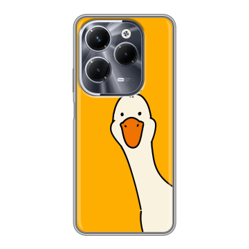 Силиконовый чехол на Infinix Hot 40 Pro с принтом Утка Силиконовый чехол на Infinix Hot 40 Pro с принтом Утка