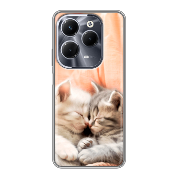Силиконовый чехол на Infinix Hot 40 Pro с принтом Котята Силиконовый чехол на Infinix Hot 40 Pro с принтом Котята