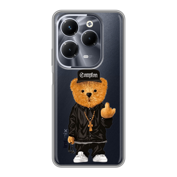 Силиконовый чехол на Infinix Hot 40 Pro с принтом Мишка Силиконовый чехол на Infinix Hot 40 Pro с принтом Мишка