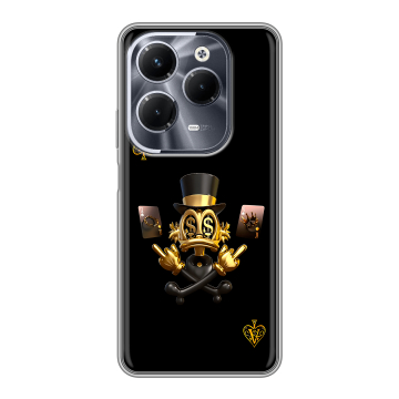 Силиконовый чехол на Infinix Hot 40 Pro с принтом Золотой скрудж макдак Силиконовый чехол на Infinix Hot 40 Pro с принтом Золотой скрудж макдак