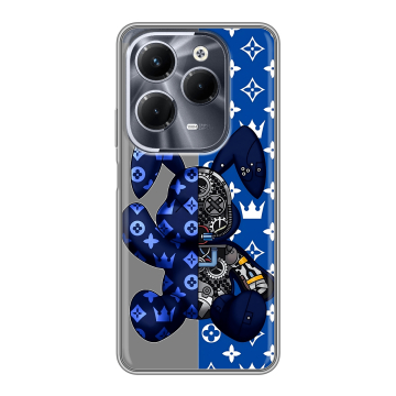 Силиконовый чехол на Infinix Hot 40 Pro с принтом Луи робот Силиконовый чехол на Infinix Hot 40 Pro с принтом Луи робот