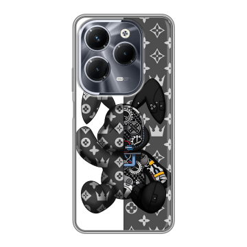 Силиконовый чехол на Infinix Hot 40 Pro с принтом Луи робот Силиконовый чехол на Infinix Hot 40 Pro с принтом Луи робот