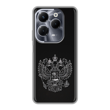 Силиконовый чехол на Infinix Hot 40 Pro с принтом Герб России Силиконовый чехол на Infinix Hot 40 Pro с принтом Герб России