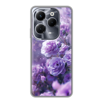 Силиконовый чехол на Infinix Hot 40 Pro с принтом Розы цветы