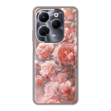 Силиконовый чехол на Infinix Hot 40 Pro с принтом Розовые розы Силиконовый чехол на Infinix Hot 40 Pro с принтом Розовые розы