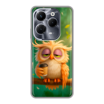 Силиконовый чехол на Infinix Hot 40 Pro с принтом сова Силиконовый чехол на Infinix Hot 40 Pro с принтом сова