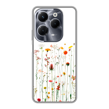 Силиконовый чехол на Infinix Hot 40 Pro с принтом цветы Силиконовый чехол на Infinix Hot 40 Pro с принтом цветы