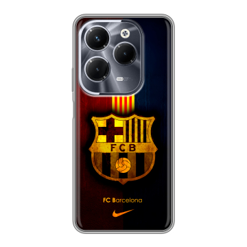 Силиконовый чехол на Infinix Hot 40 Pro с принтом Барселона Barcelona Силиконовый чехол на Infinix Hot 40 Pro с принтом Барселона Barcelona