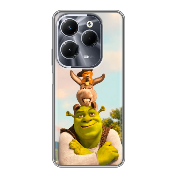 Силиконовый чехол на Infinix Hot 40 Pro с принтом Шрек Shrek