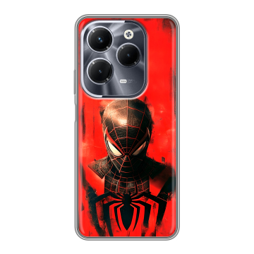 Силиконовый чехол на Infinix Hot 40 Pro с принтом человек паук spiderman Силиконовый чехол на Infinix Hot 40 Pro с принтом человек паук spiderman