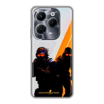 Силиконовый чехол на Infinix Hot 40 Pro с принтом Контер страйк Counter strike Силиконовый чехол на Infinix Hot 40 Pro с принтом Контер страйк Counter strike