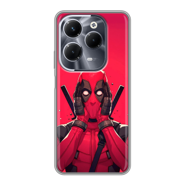 Силиконовый чехол на Infinix Hot 40 Pro с принтом Дедпул Deadpool Силиконовый чехол на Infinix Hot 40 Pro с принтом Дедпул Deadpool