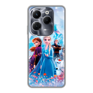 Силиконовый чехол на Infinix Hot 40 Pro с принтом Холодное сердце Frozen Силиконовый чехол на Infinix Hot 40 Pro с принтом Холодное сердце Frozen