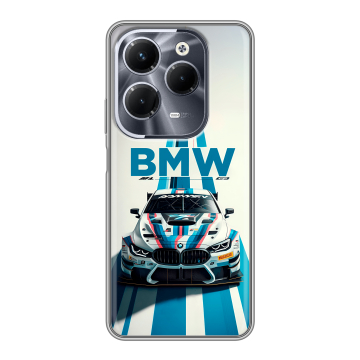 Силиконовый чехол на Infinix Hot 40 Pro с принтом БМВ BMW Силиконовый чехол на Infinix Hot 40 Pro с принтом БМВ BMW