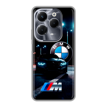 Силиконовый чехол на Infinix Hot 40 Pro с принтом БМВ BMW