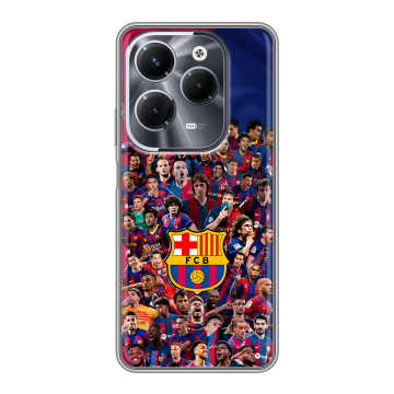 Силиконовый чехол на Infinix Hot 40 Pro с принтом Барселона Barcelona Силиконовый чехол на Infinix Hot 40 Pro с принтом Барселона Barcelona